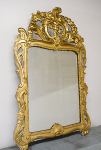 18th Century Provencal Giltwood and Painted Mirror