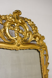 18th Century Provencal Giltwood and Painted Mirror