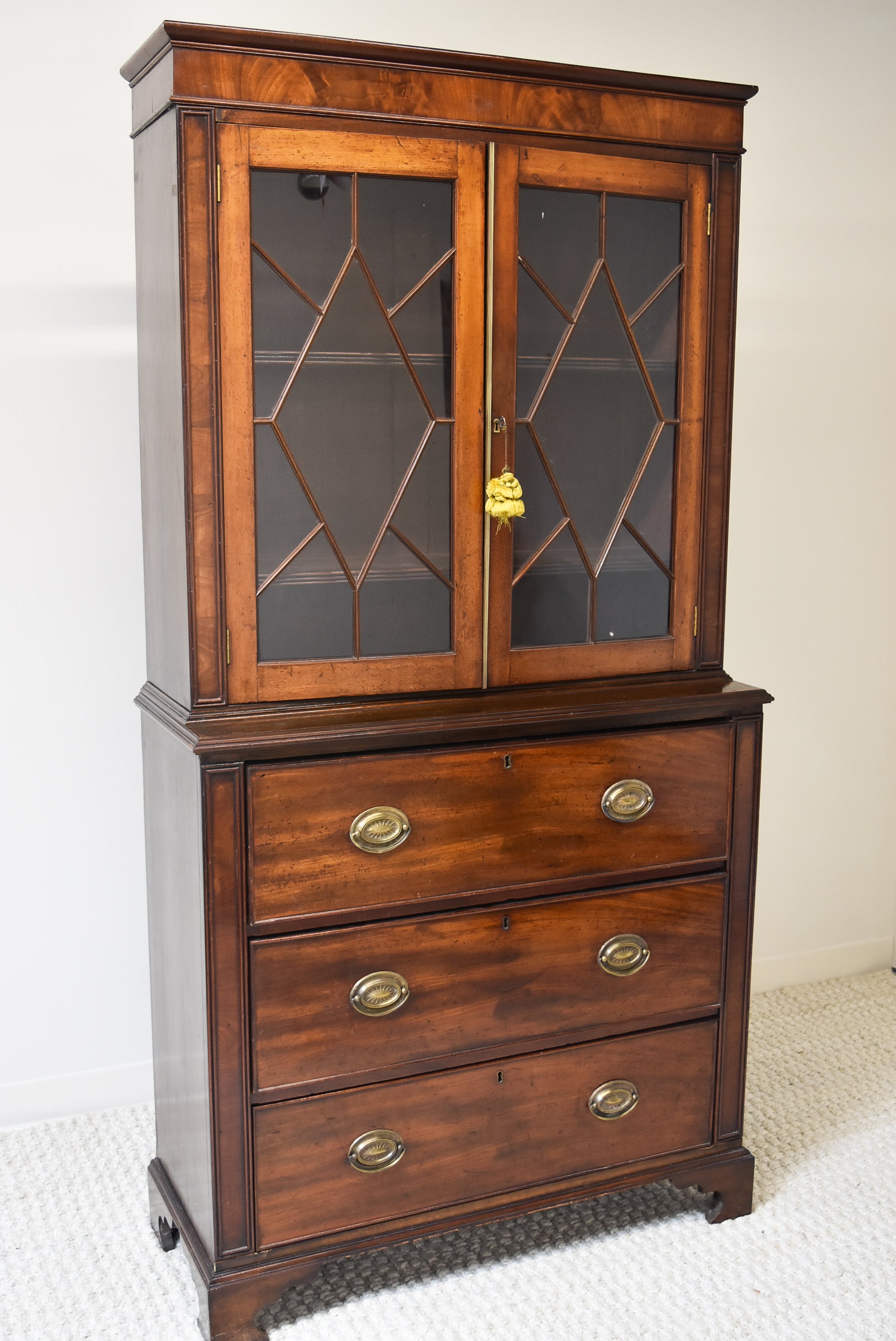 English Bookcase with Astragal Glazed Doors