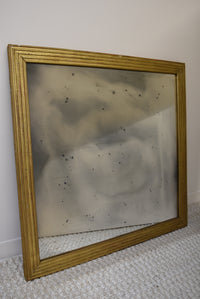 19th Century French Gold Reeded Mirror