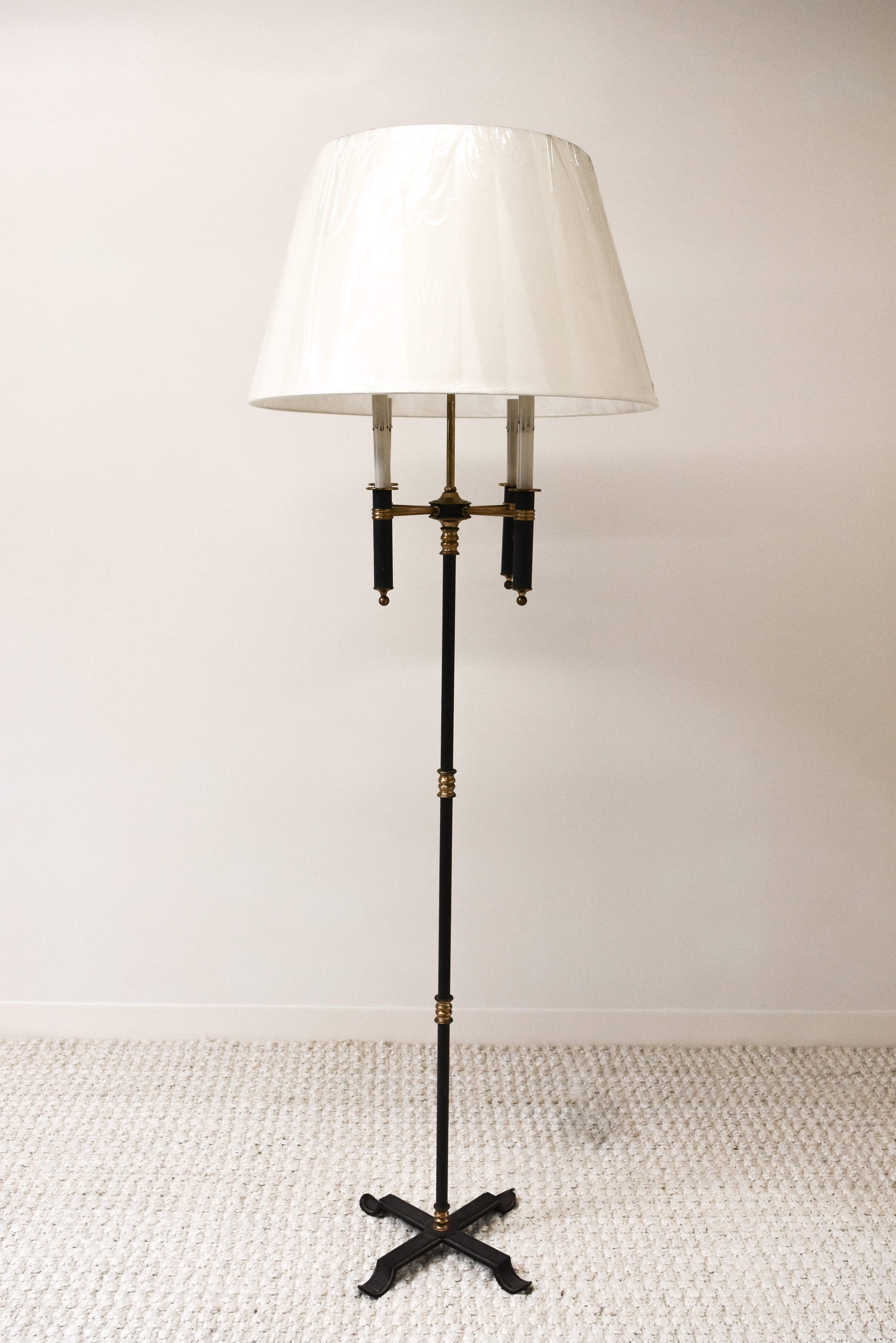 Early 20th Century Green Empire Floor Lamp