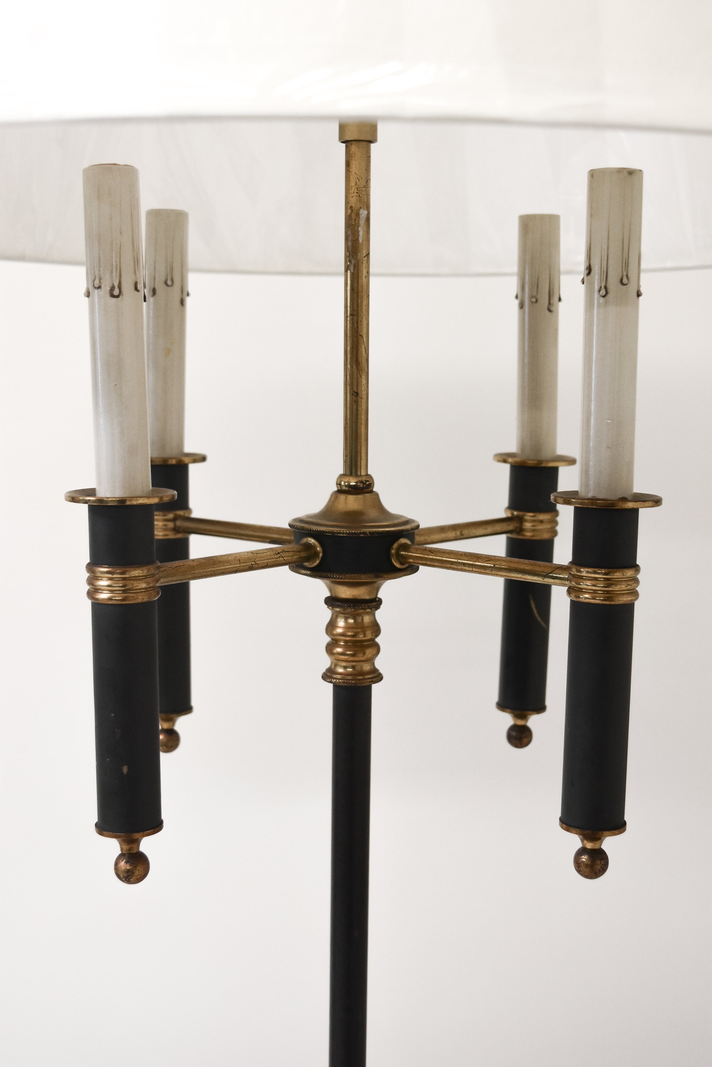 Early 20th Century Green Empire Floor Lamp