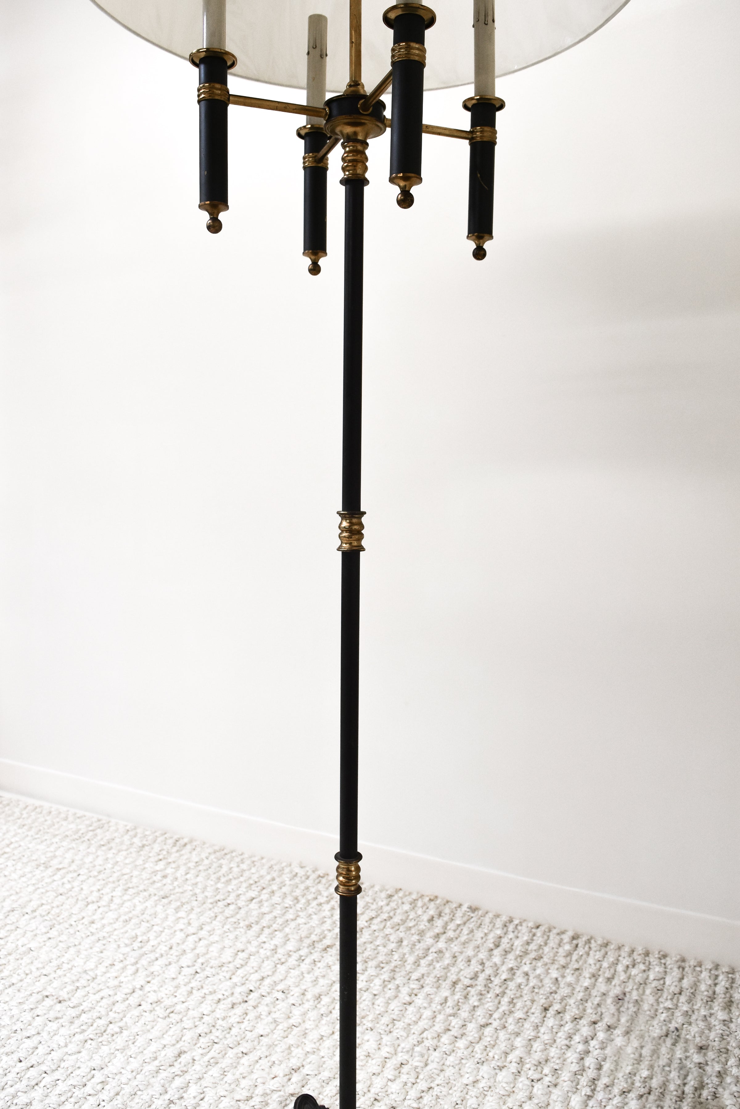 Early 20th Century Green Empire Floor Lamp