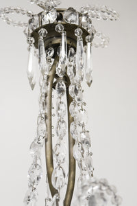 Petite French Crystal Basket Chandelier