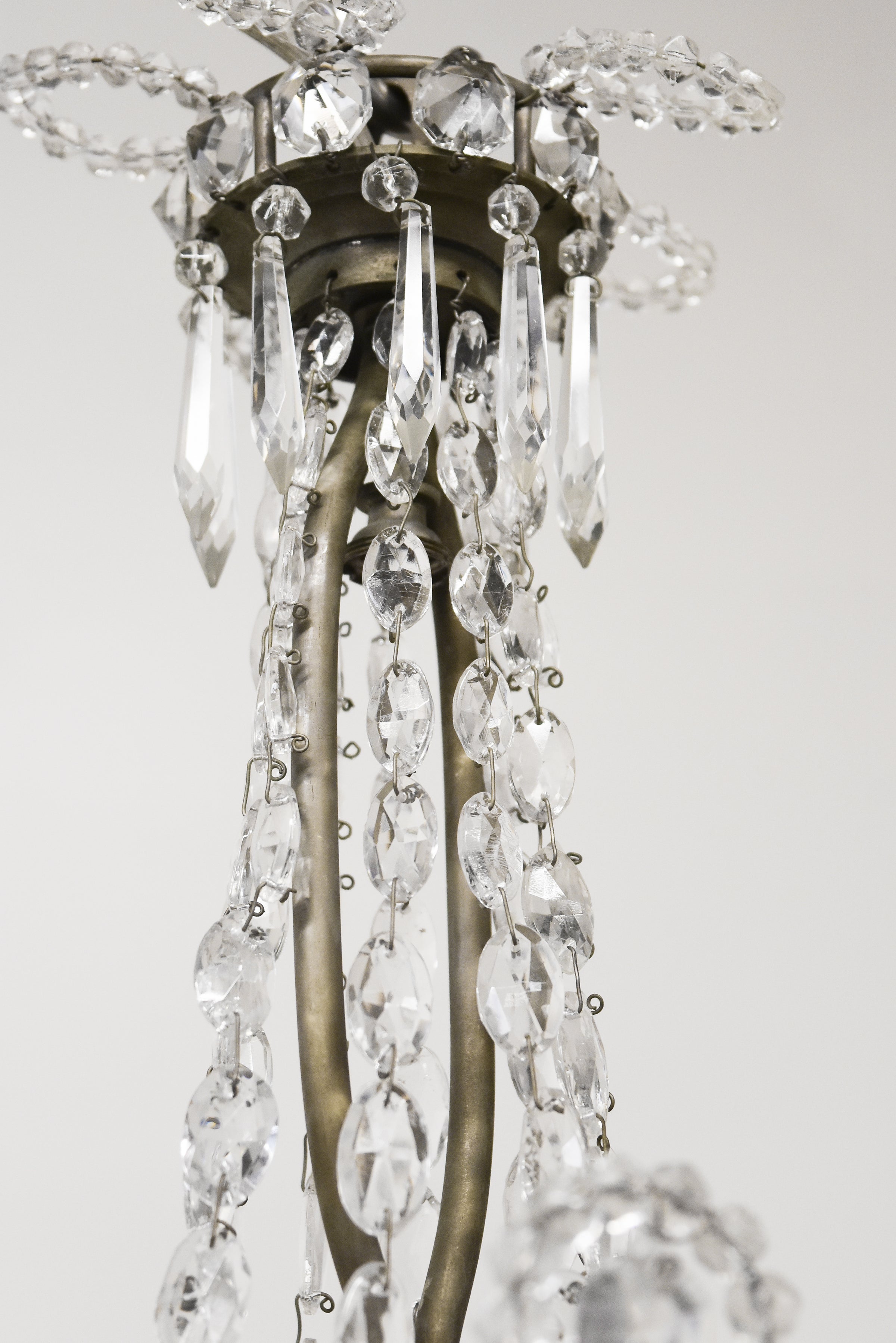 Petite French Crystal Basket Chandelier