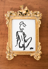 Mini Nude Sketch in Gold Frame