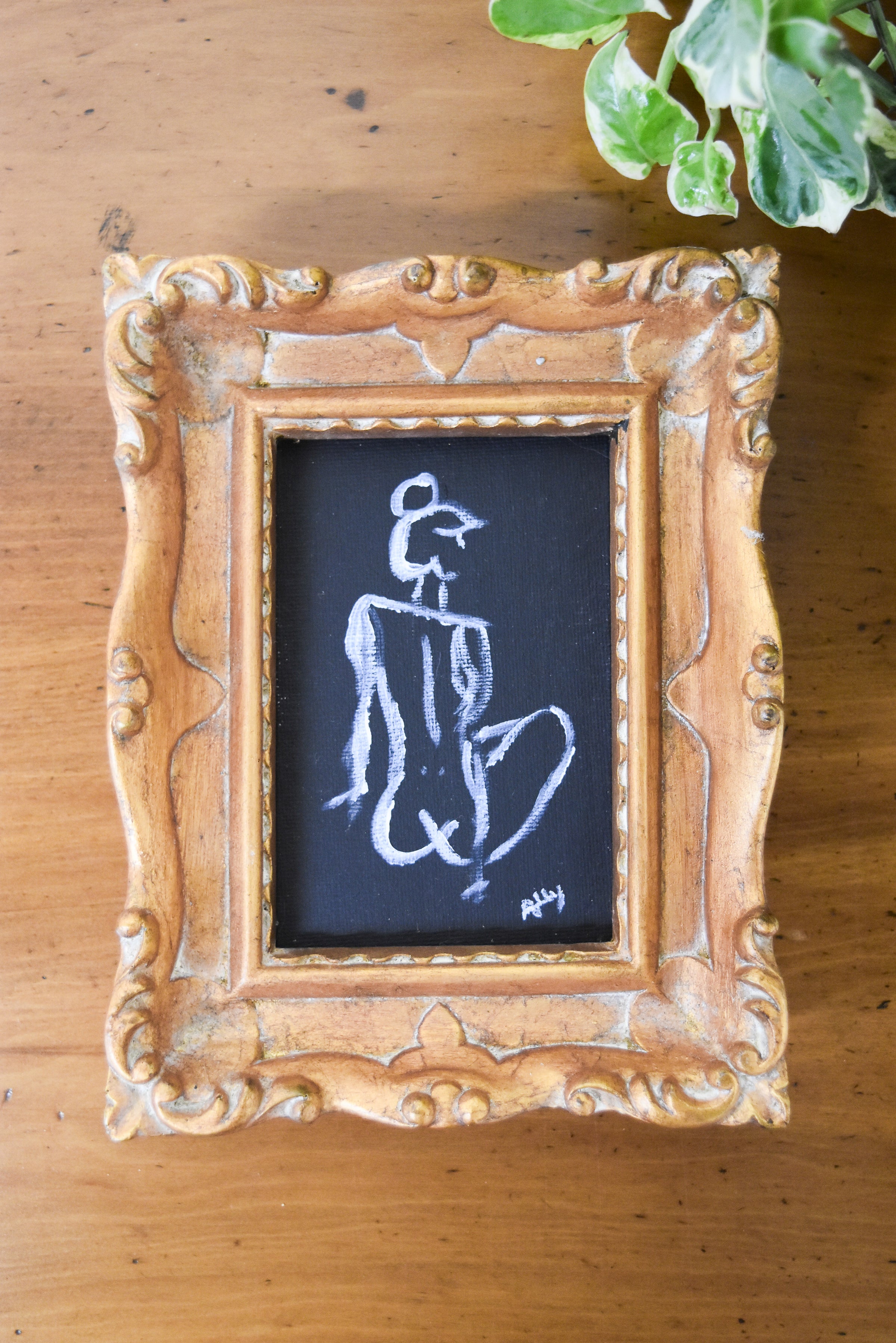 Small Nude Sketch in Gold Frame