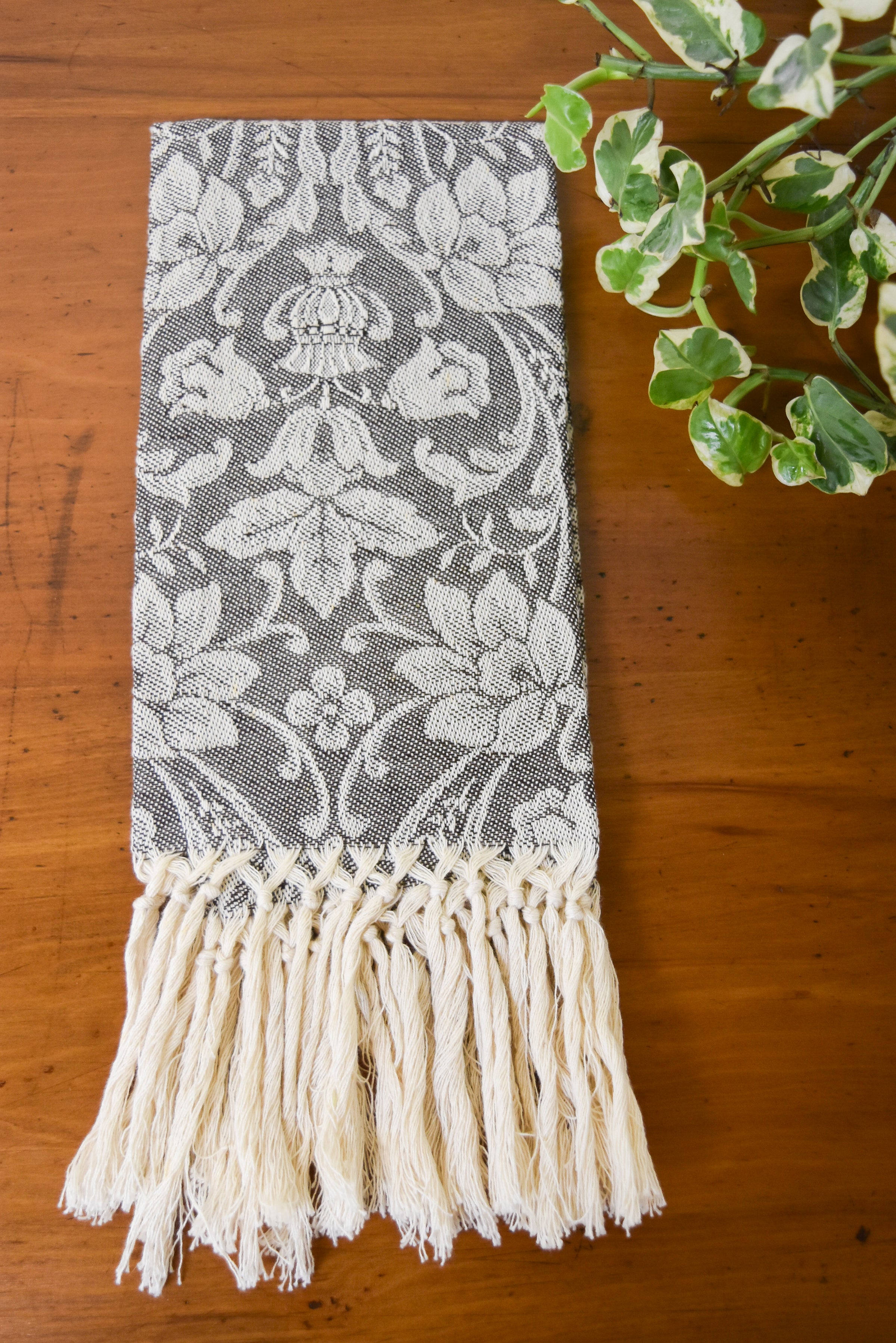 Italian Dark Brown Donna Di Coppe Hand Towel