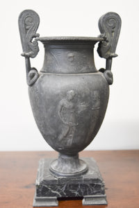 Pair of  Neoclassical Spelter Urns, c.1860