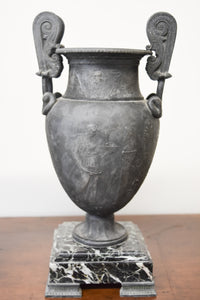 Pair of  Neoclassical Spelter Urns, c.1860