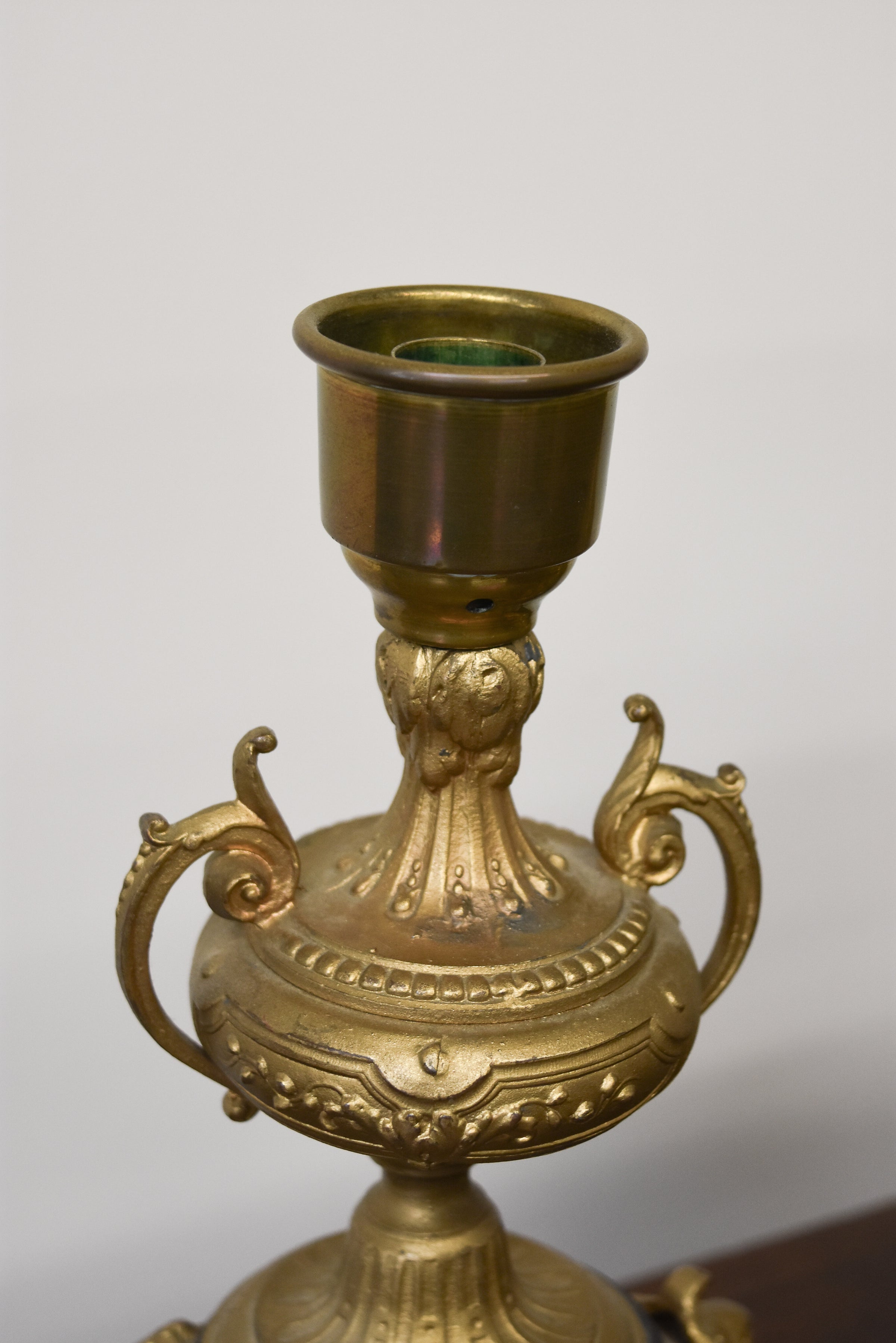 Pair of Ornate Brass Candlesticks