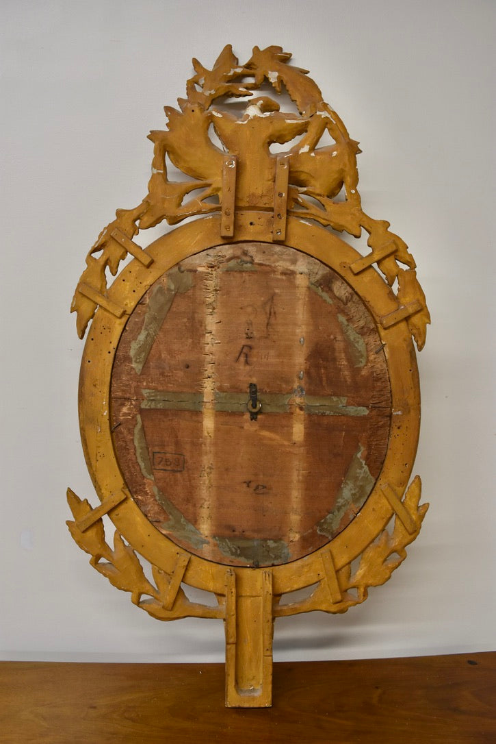 French Brown Giltwood Barometer