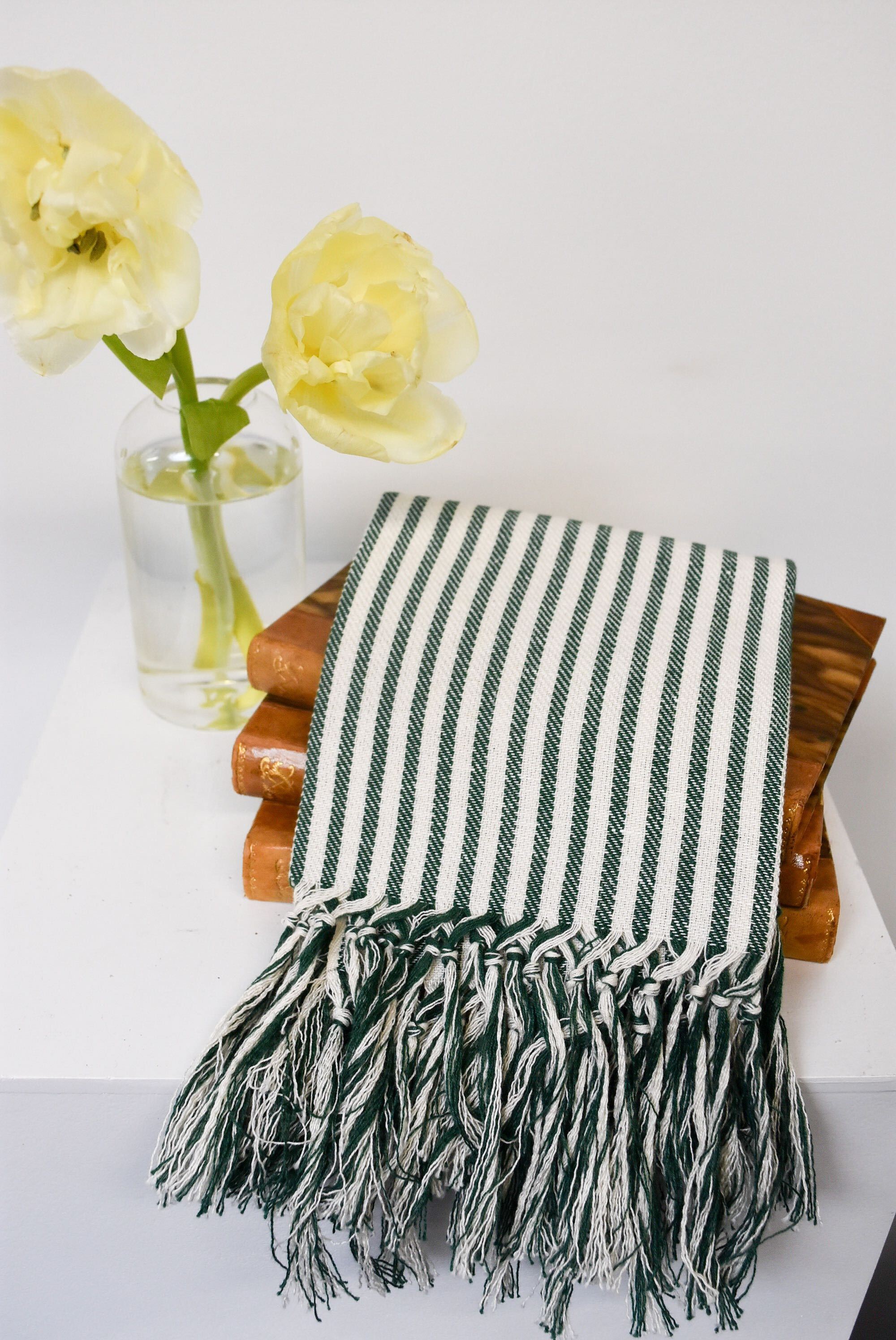 Italian Dark Green Melograno Busatti Hand Towel