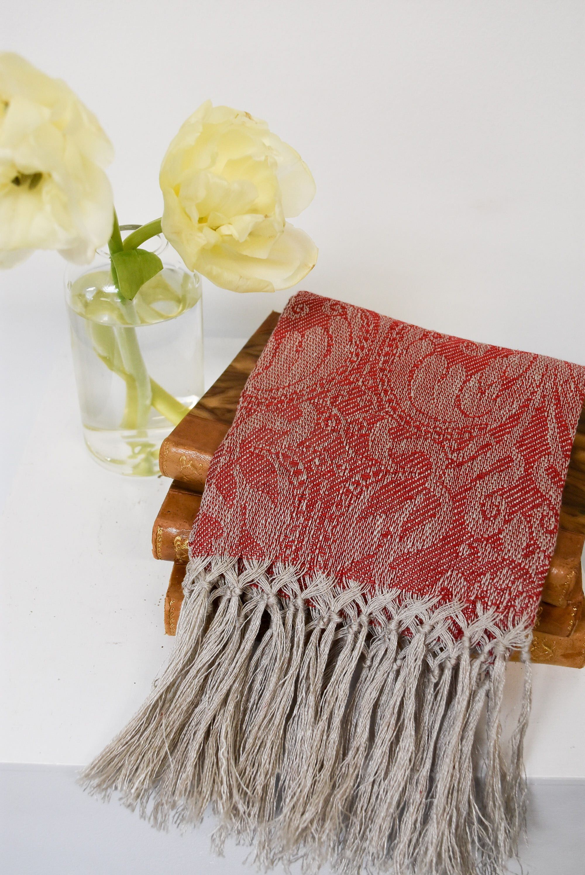 Italian Red Busatti Hand Towel
