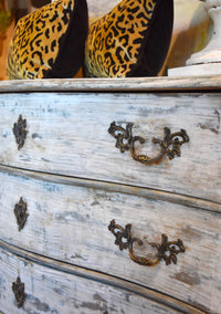 19th Century Painted Blue Chest from South of France