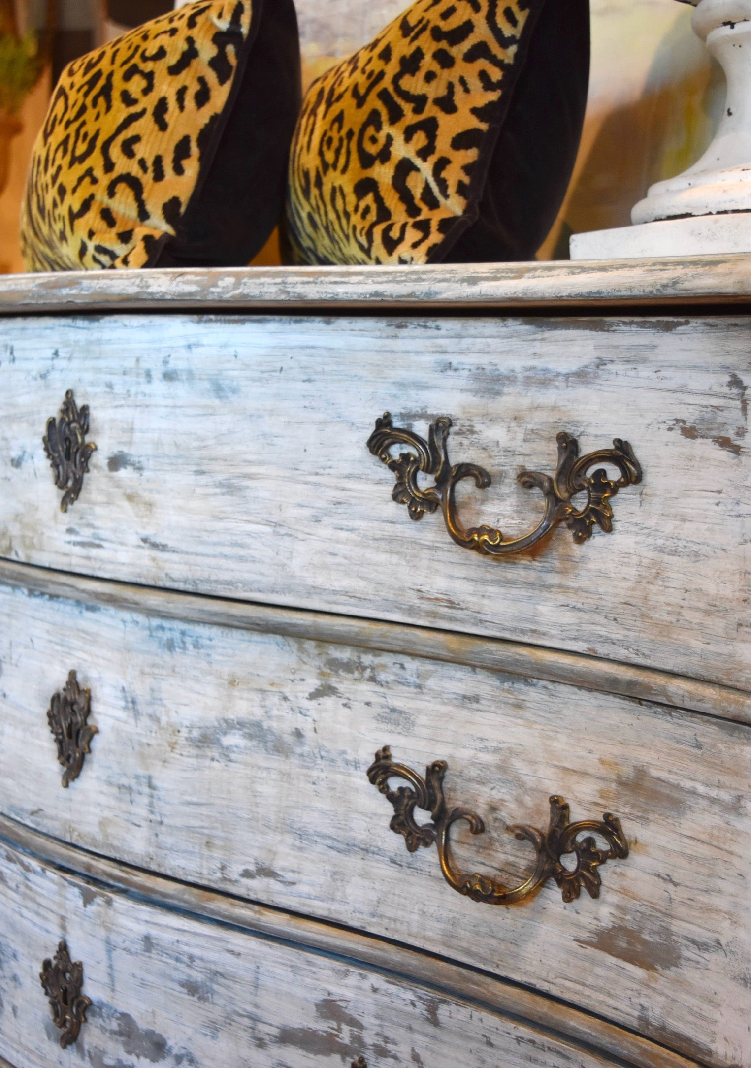 19th Century Painted Blue Chest from South of France