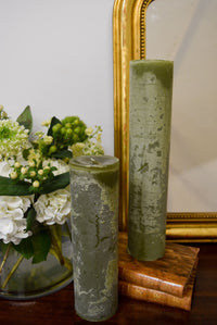 Medium Dark Green Pillar Candle