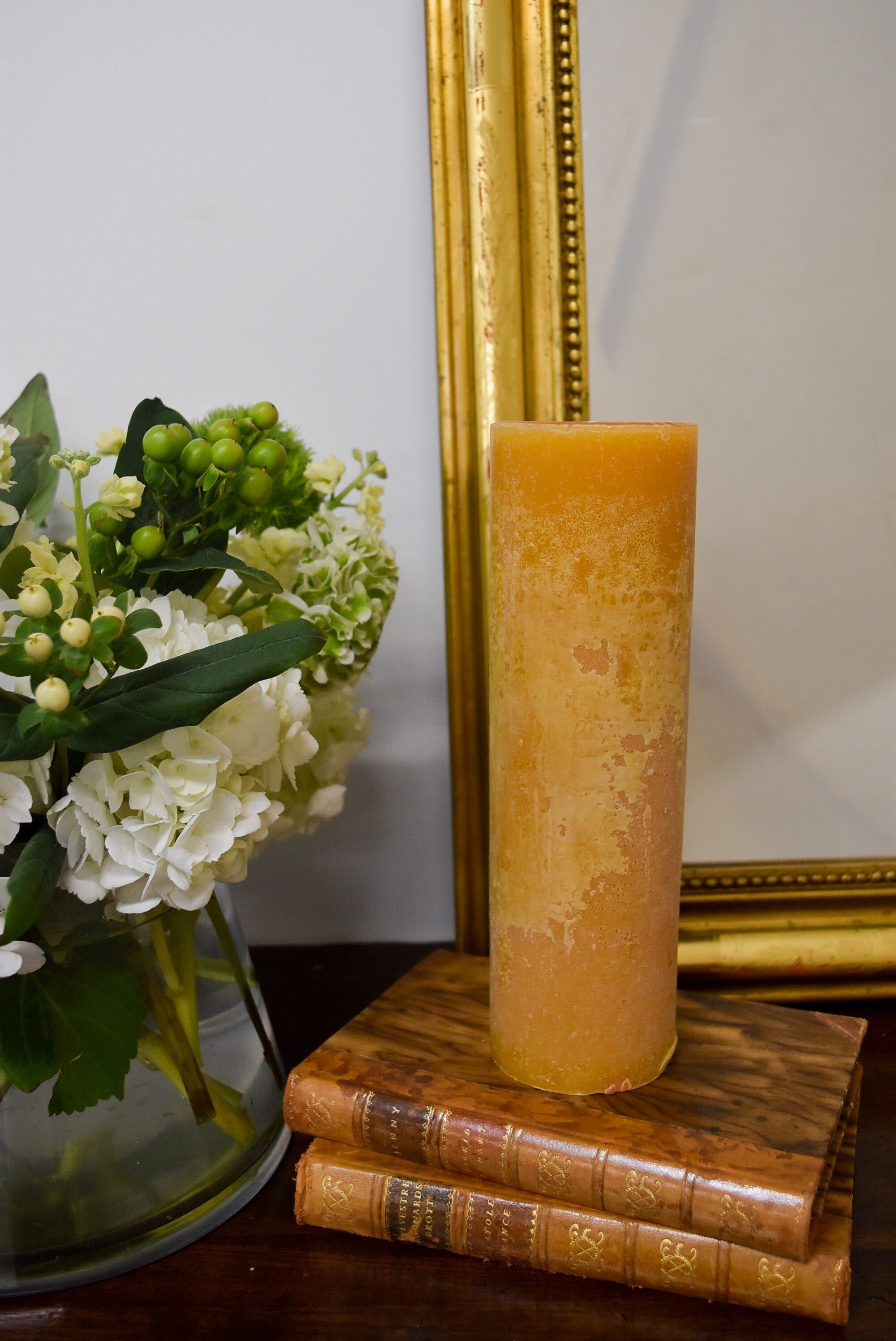 Small Yellow Chamois Pillar Candle
