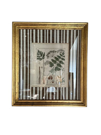 Pair of Brown Striped Matted Botanicals