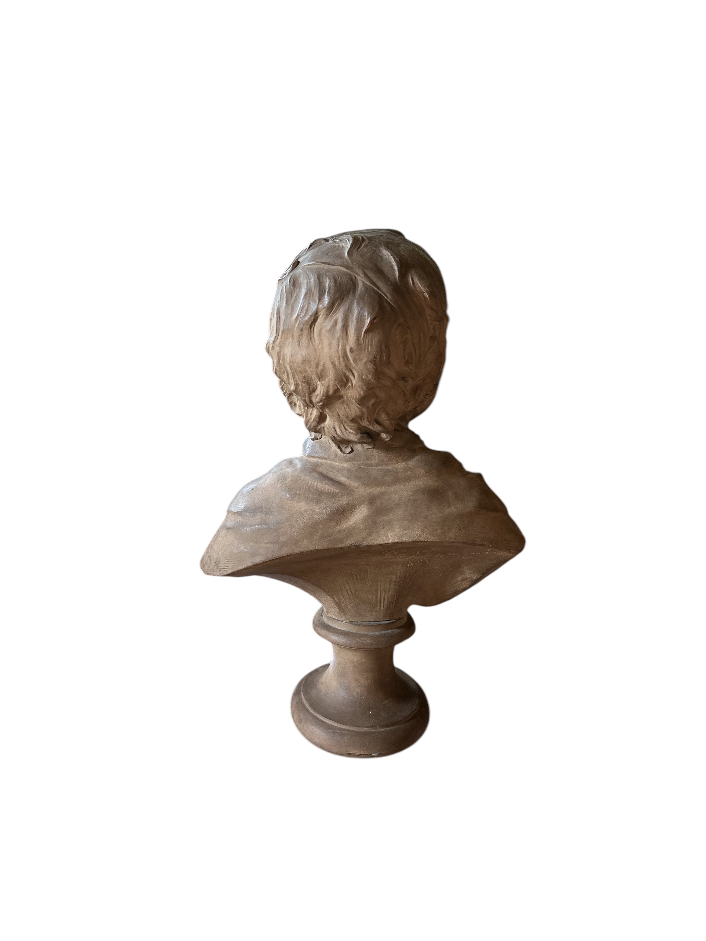 Signed French Terracotta Bust