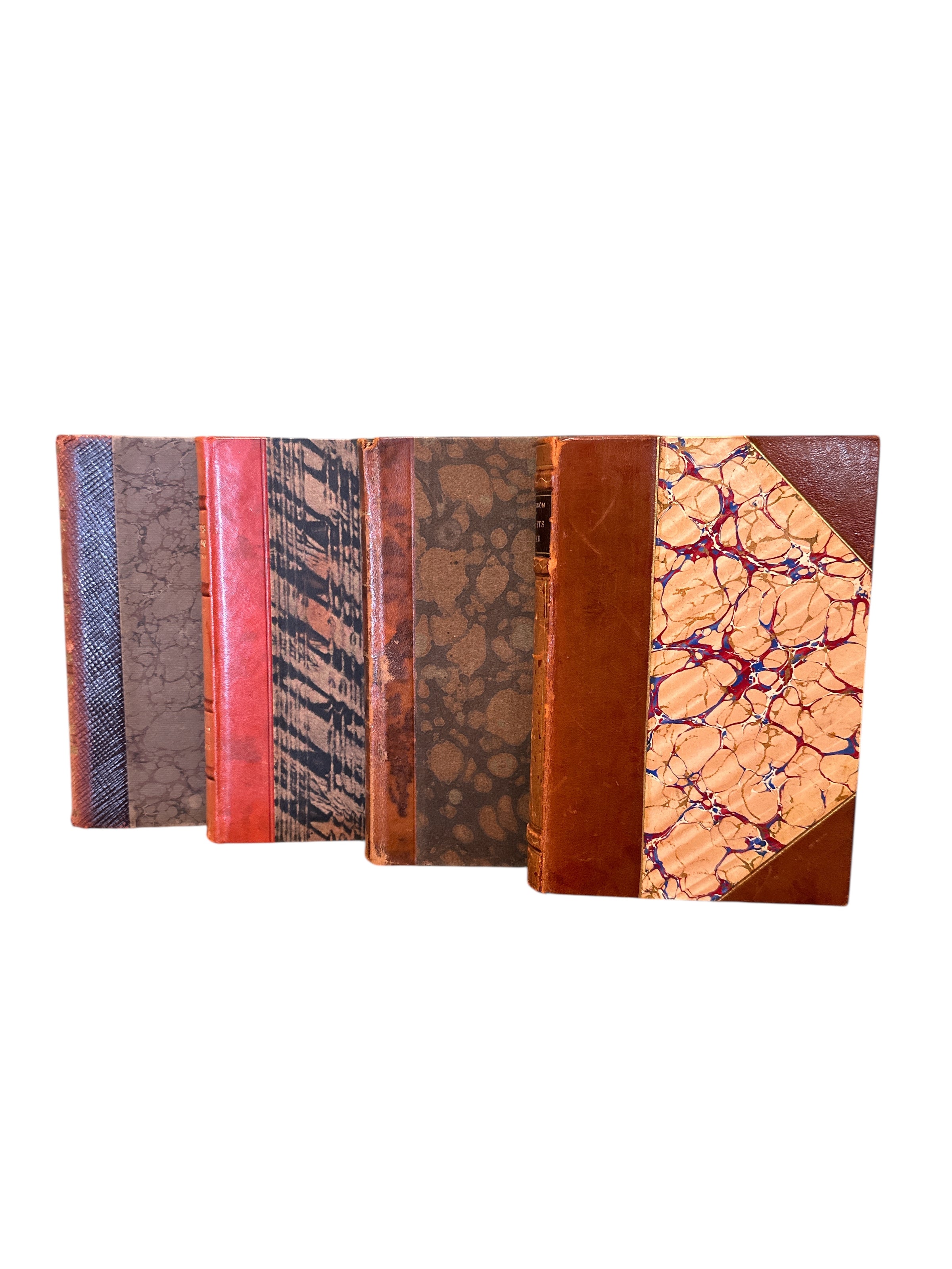 Set of 4 Assorted Antique Books