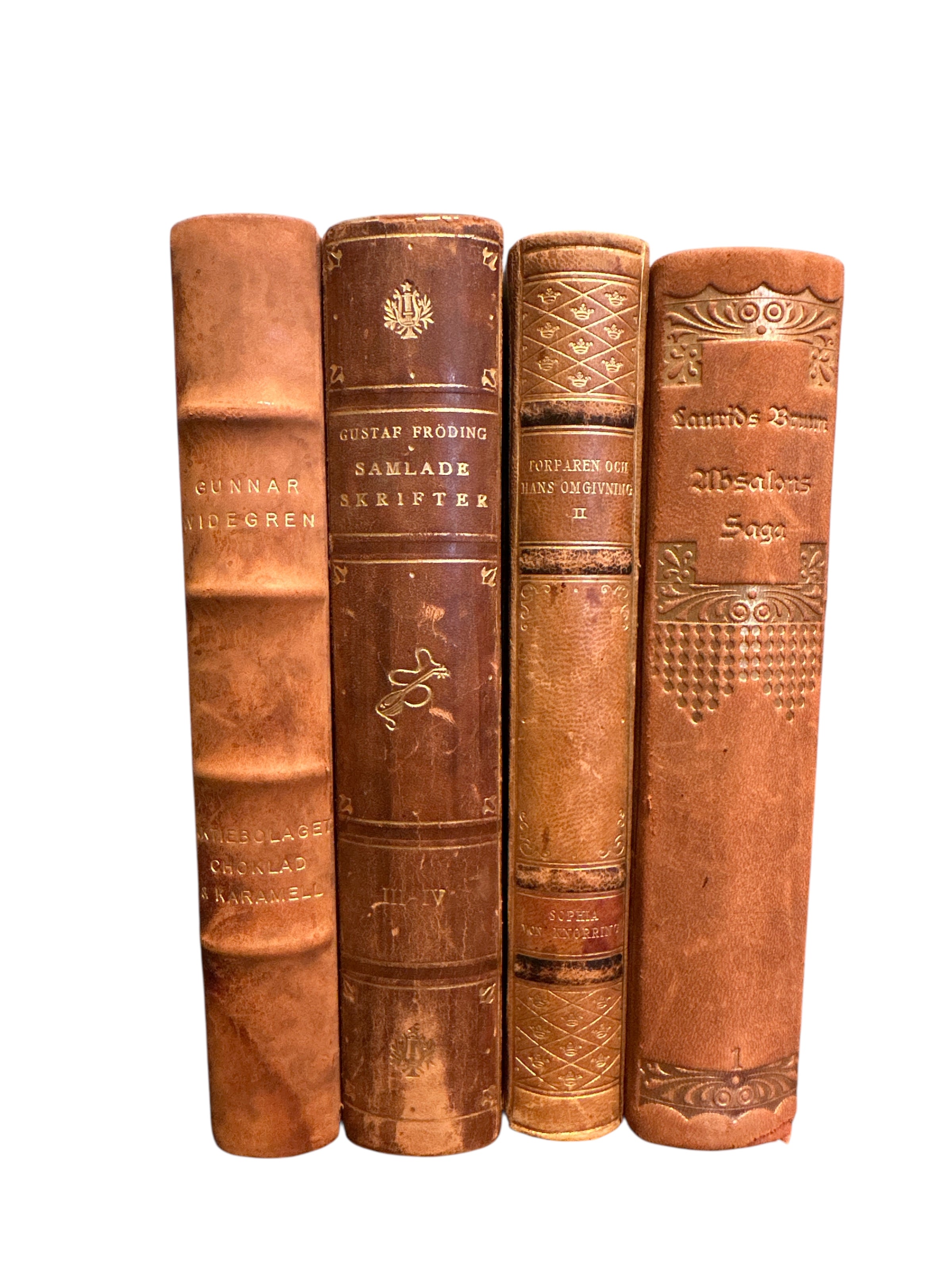 Set of 4 Assorted Antique Books