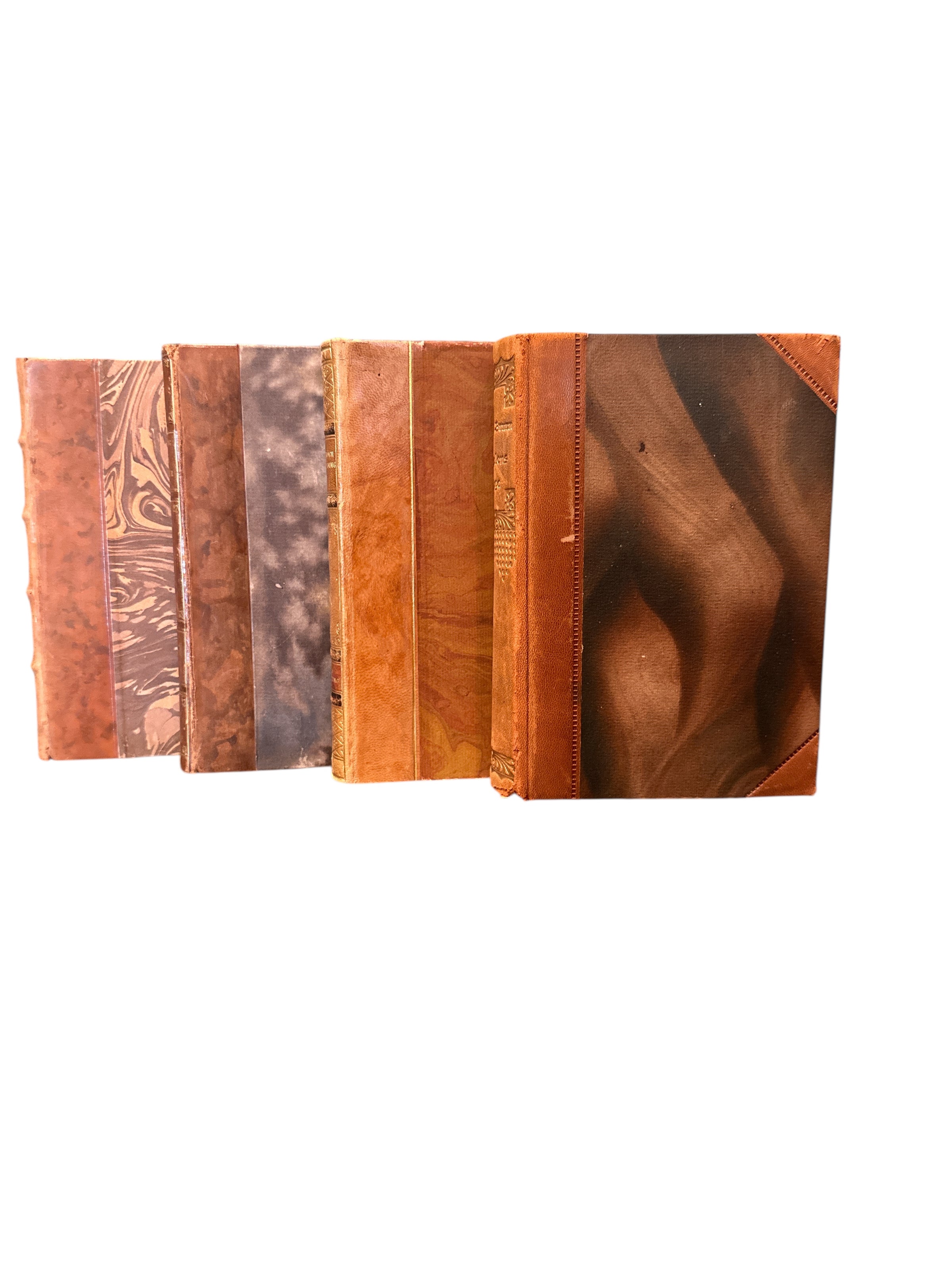 Set of 4 Assorted Antique Books
