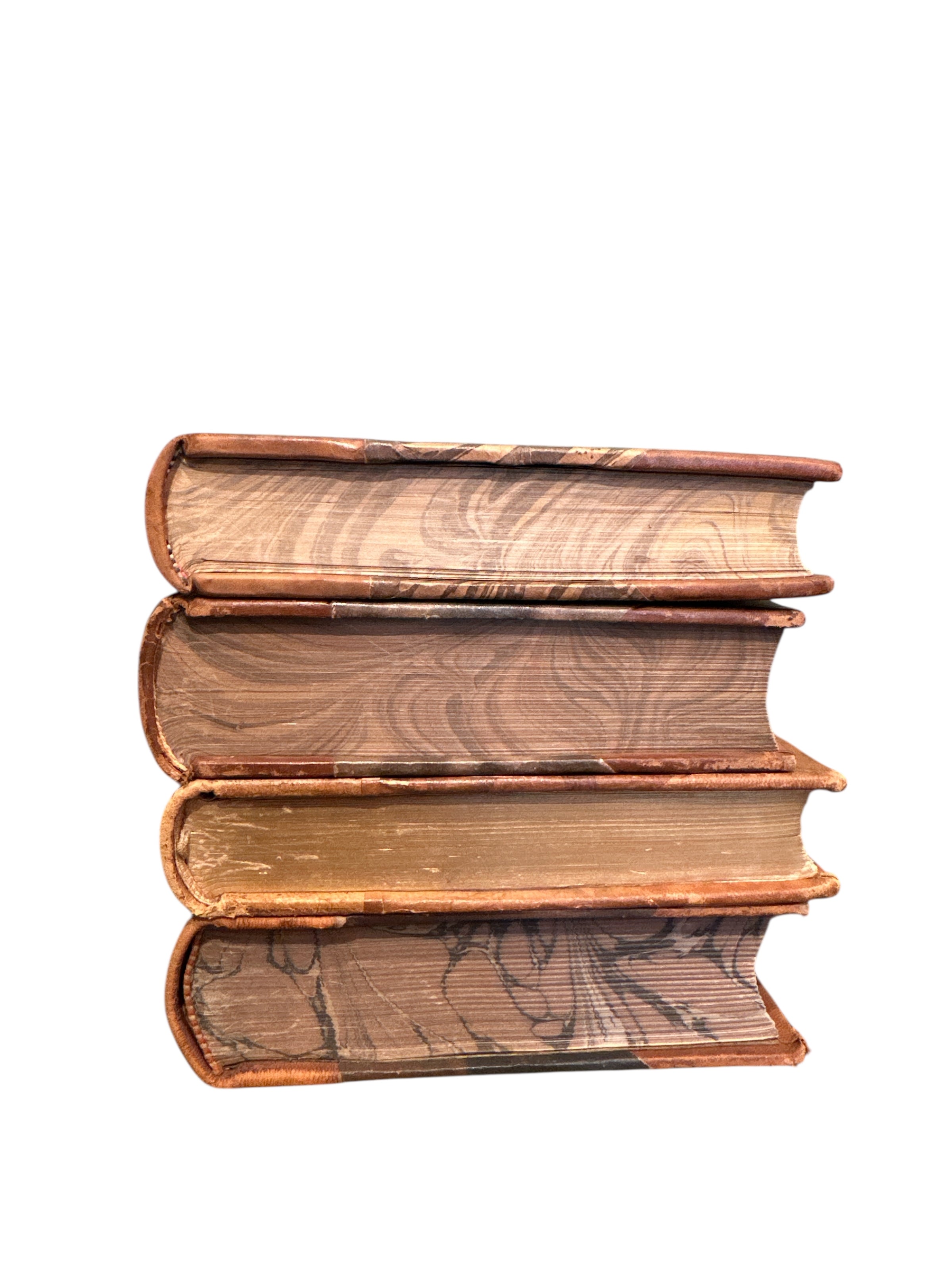 Set of 4 Assorted Antique Books