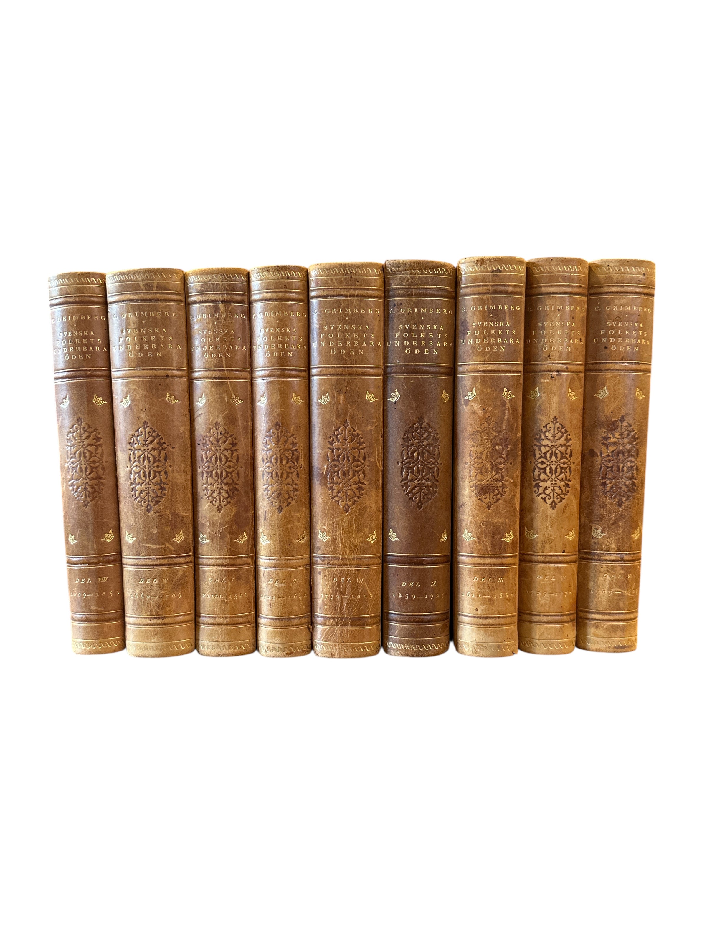 Set of 9 Antique Books