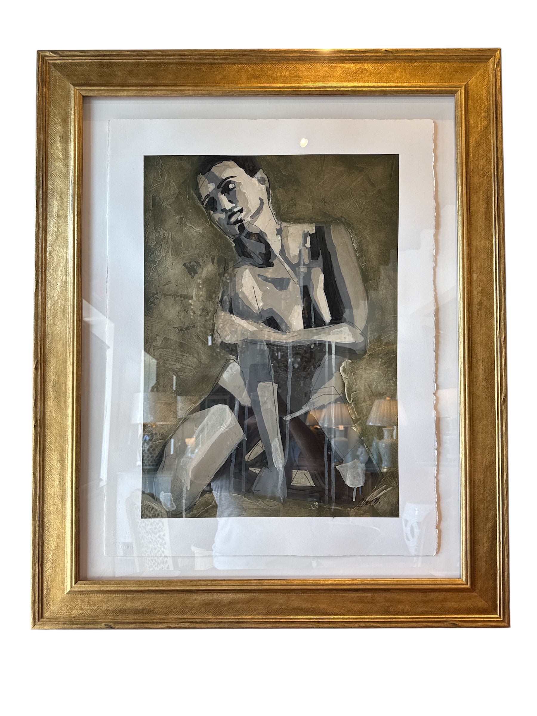 Green Abstract Nude