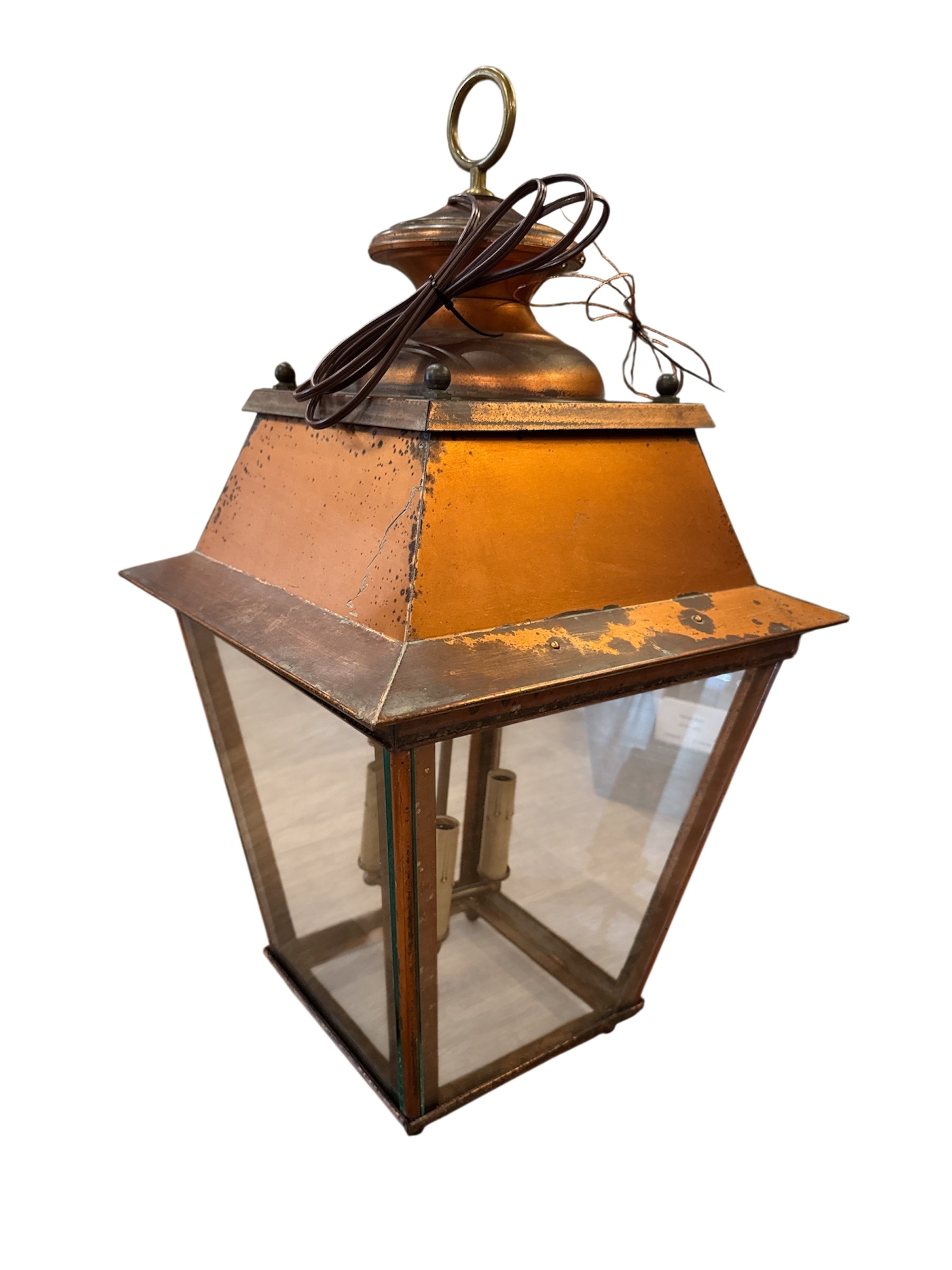 Pair of Vintage Copper Lanterns