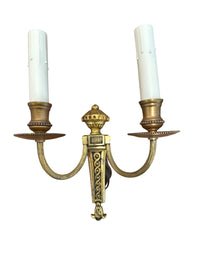 Pair of Brass Empire Sconces