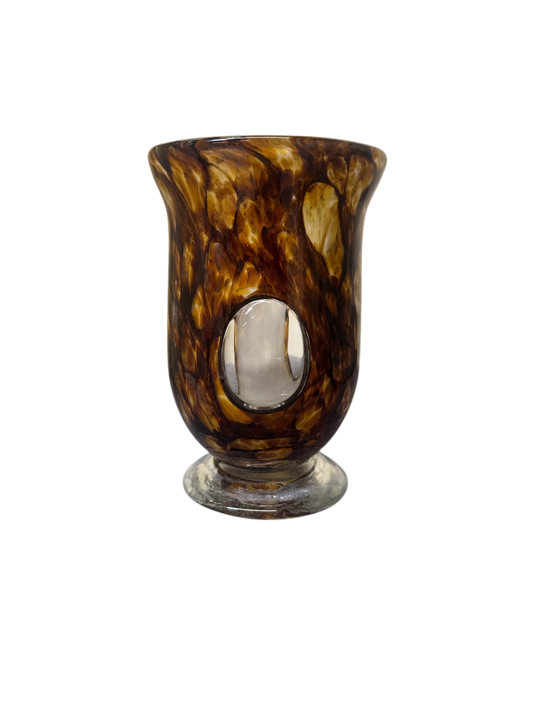 Tortoise Shell Pedestal Base Vase
