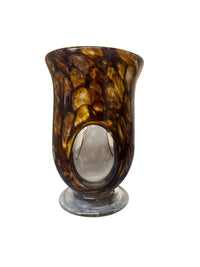 Tortoise Shell Pedestal Base Vase