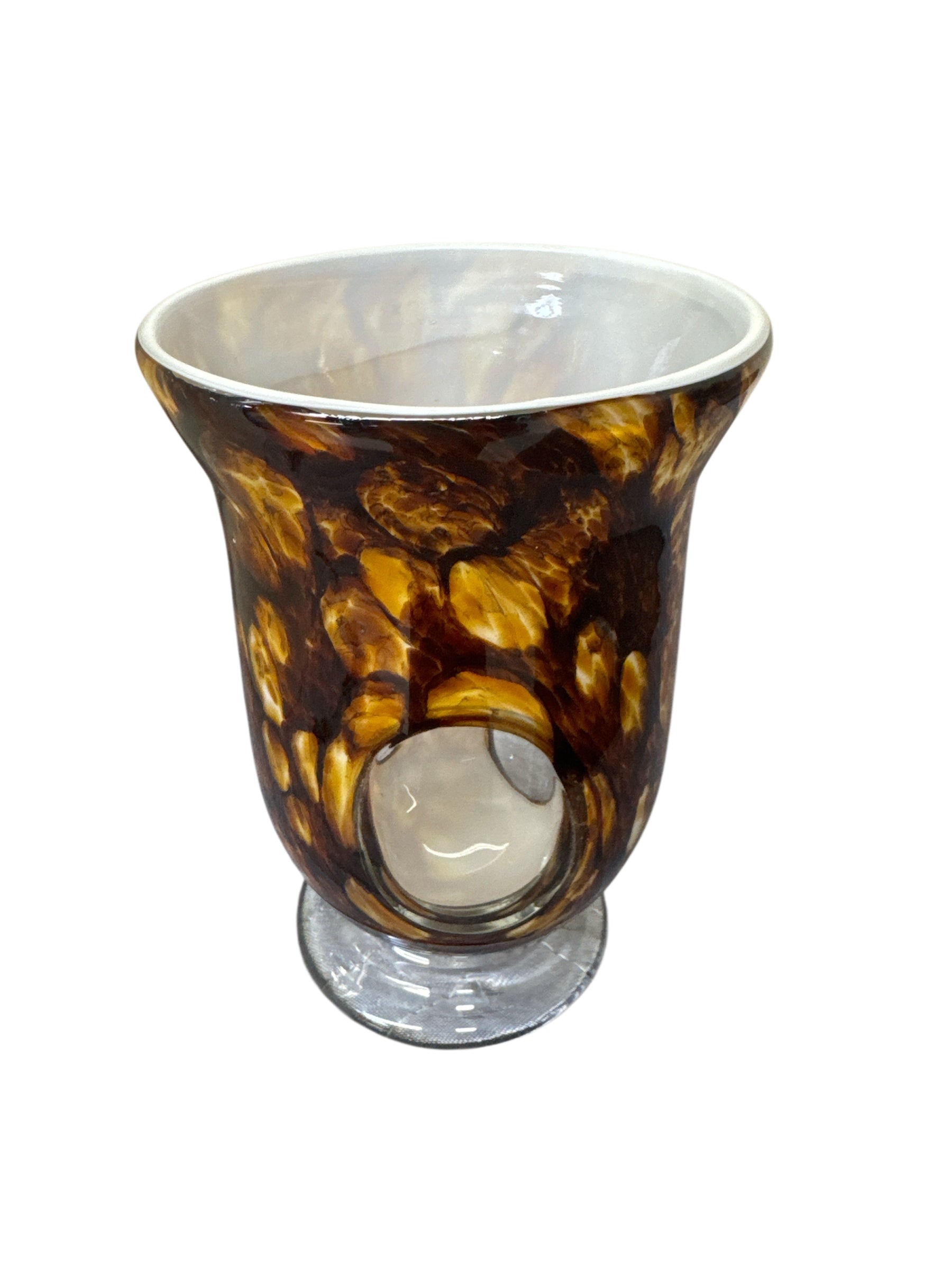 Tortoise Shell Pedestal Base Vase