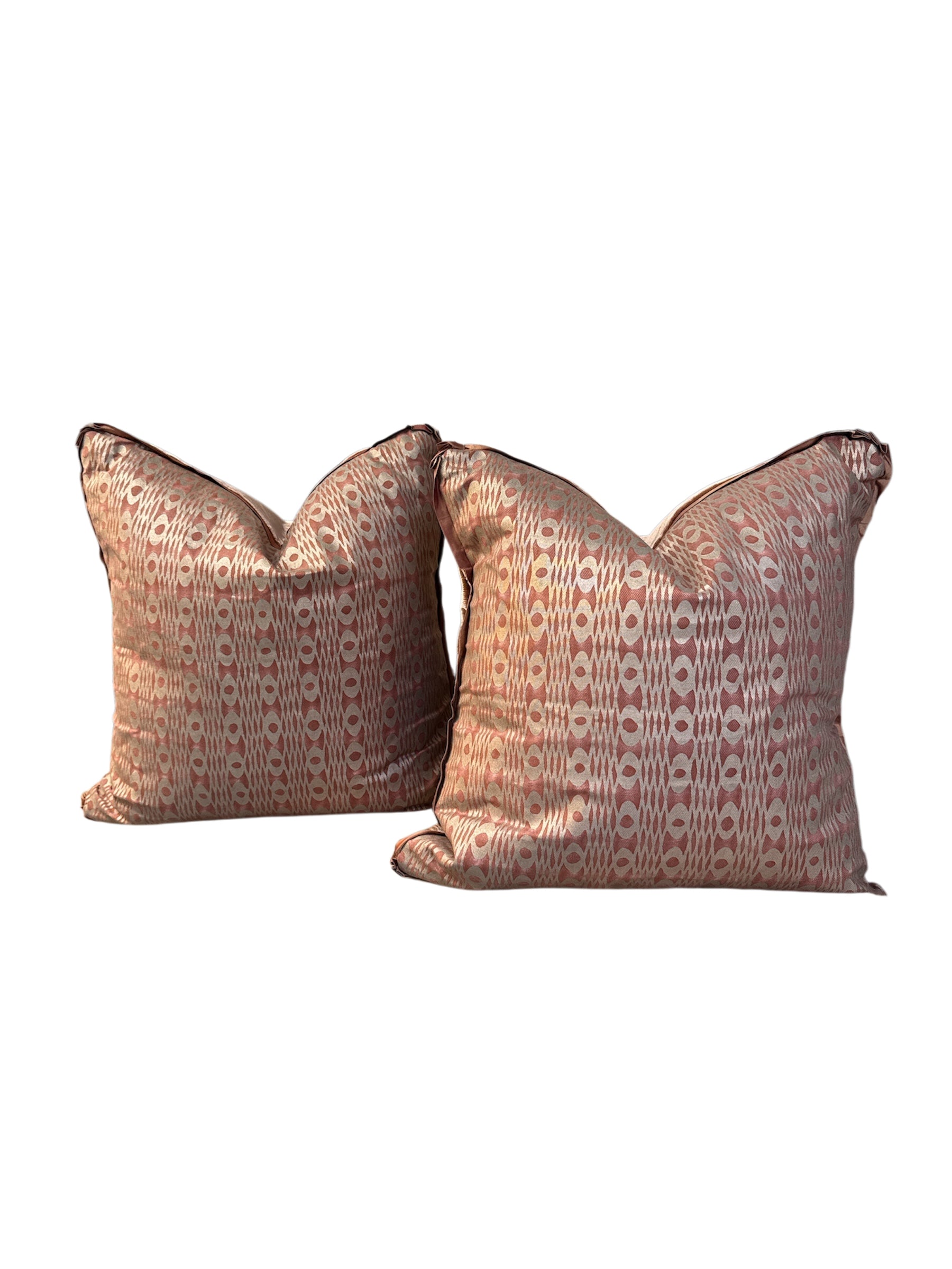 Pair of Red Fortuny Pillows