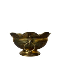 Brass Scalloped Cachepot