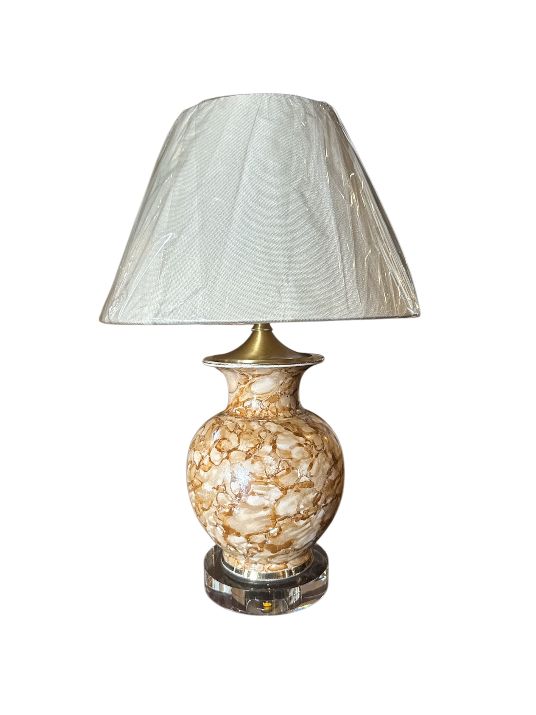 Brown Marble Lamp on Acrylic Base
