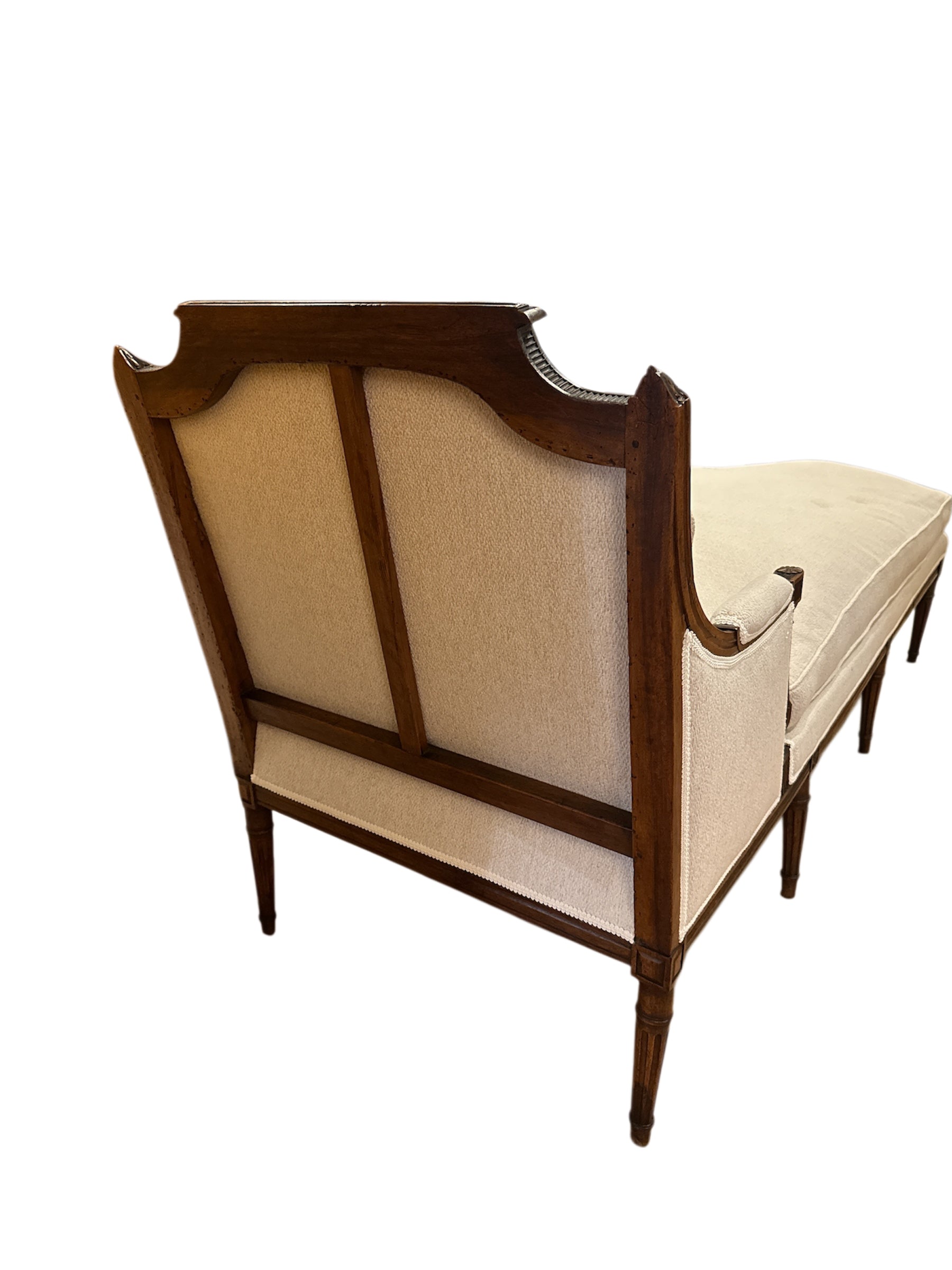 19th Century Louis XVI Style Walnut Chaise Lounge