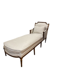 19th Century Louis XVI Style Walnut Chaise Lounge