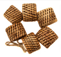 Set of 6 Woven Napkin Rings
