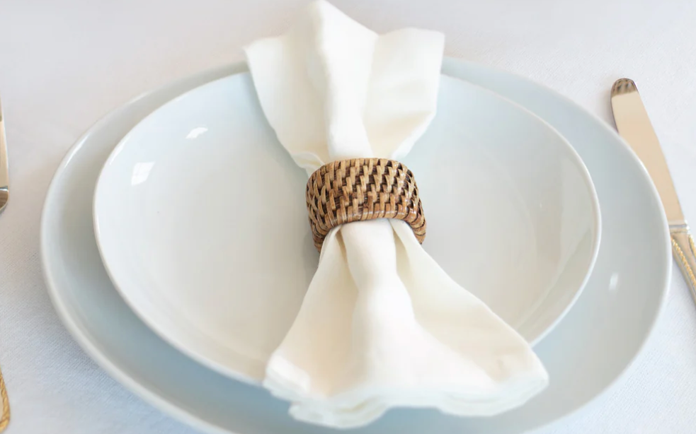 Set of 6 Woven Napkin Rings