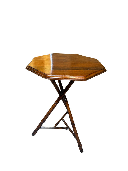 Small Bamboo Hexagonal Side Table