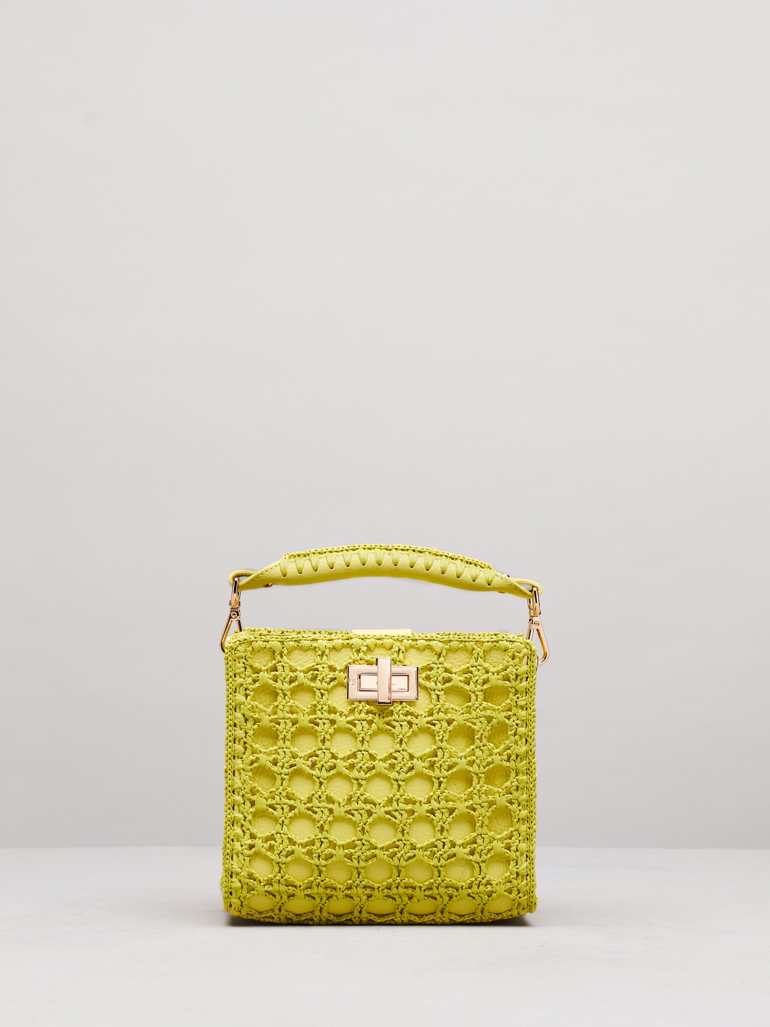 Small Lemon Sylvia Crochet Handbag