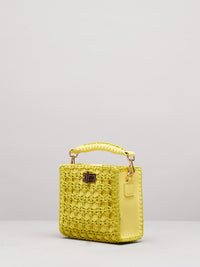 Small Lemon Sylvia Crochet Handbag