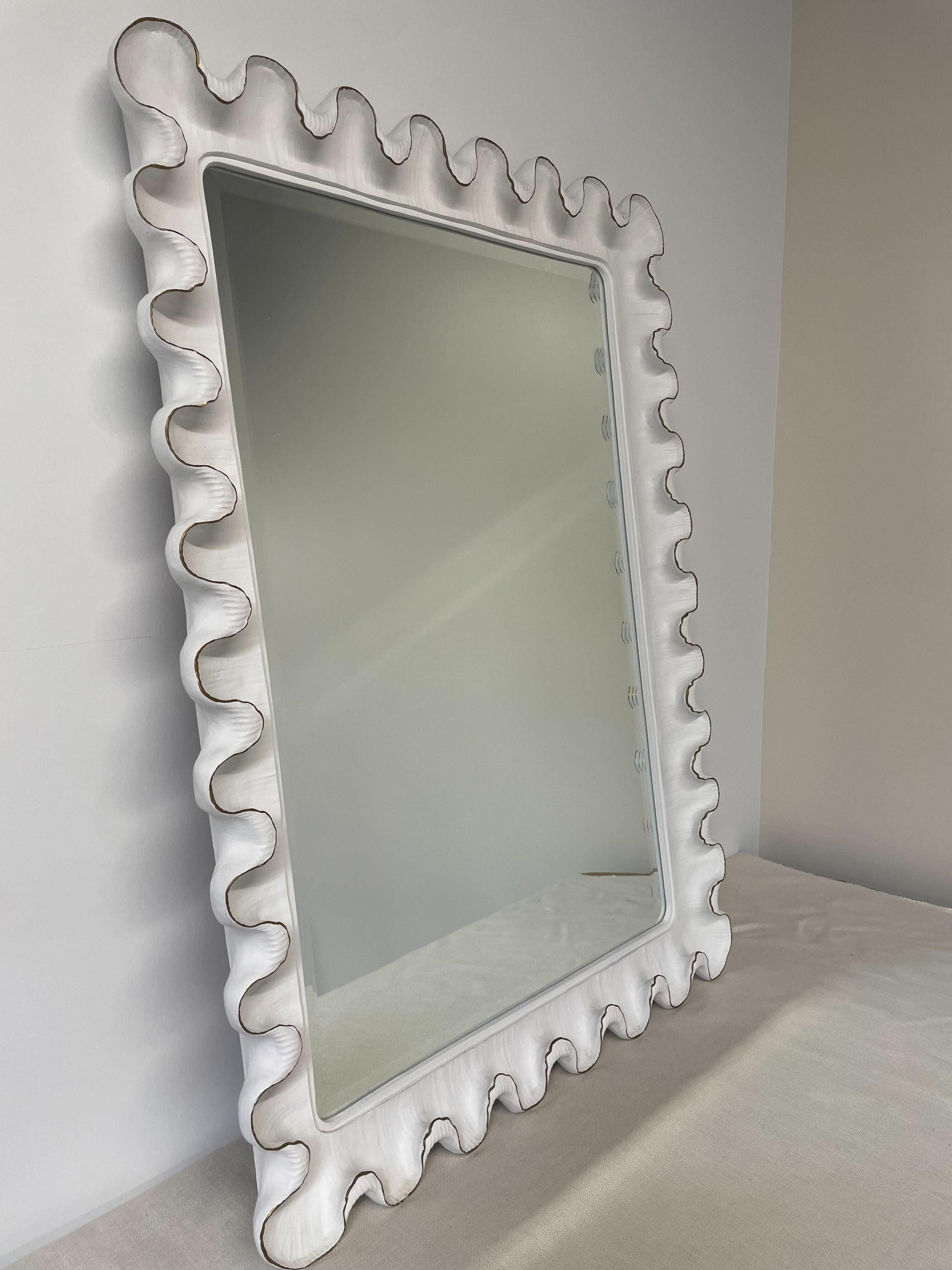 White Wave Mirror