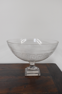 Glass Greek Key Bowl