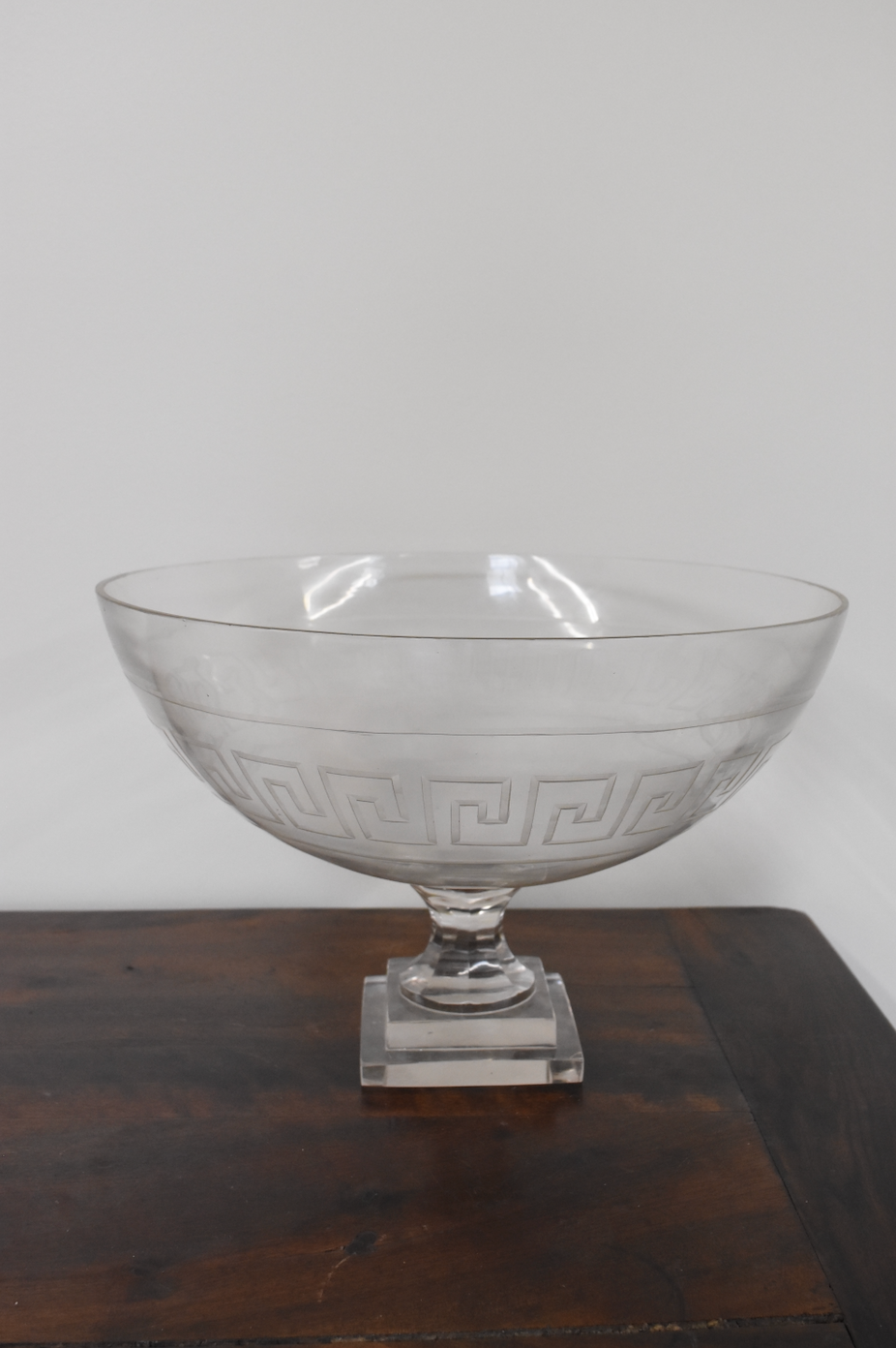 Glass Greek Key Bowl