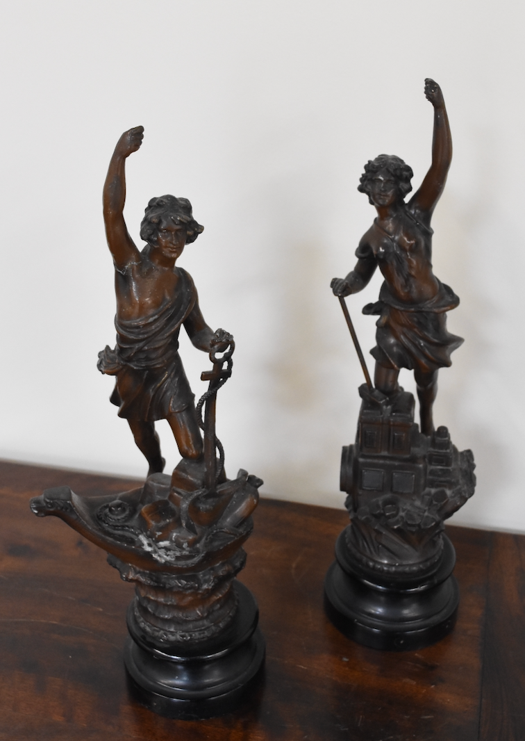 Pair of French Spelter Figurines