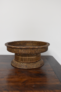 Large Footed Wicker Fruit Tray